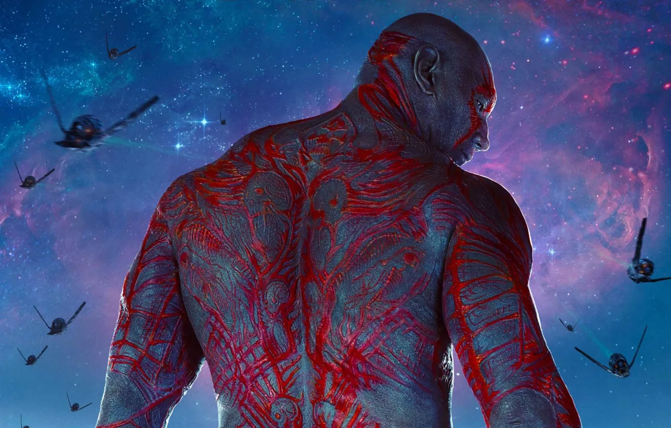 Photo wallpaper Destroyer, Guardians Of The Galaxy, Guardians of the Galaxy, Dave Bautista, Drax, Marvel Studios