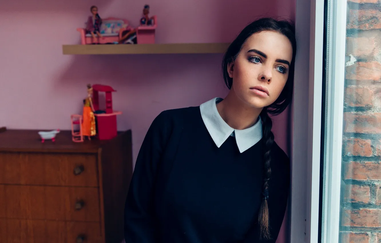 Photo wallpaper light, girl, vintage, retro, beautiful, mood, Belgium, toys