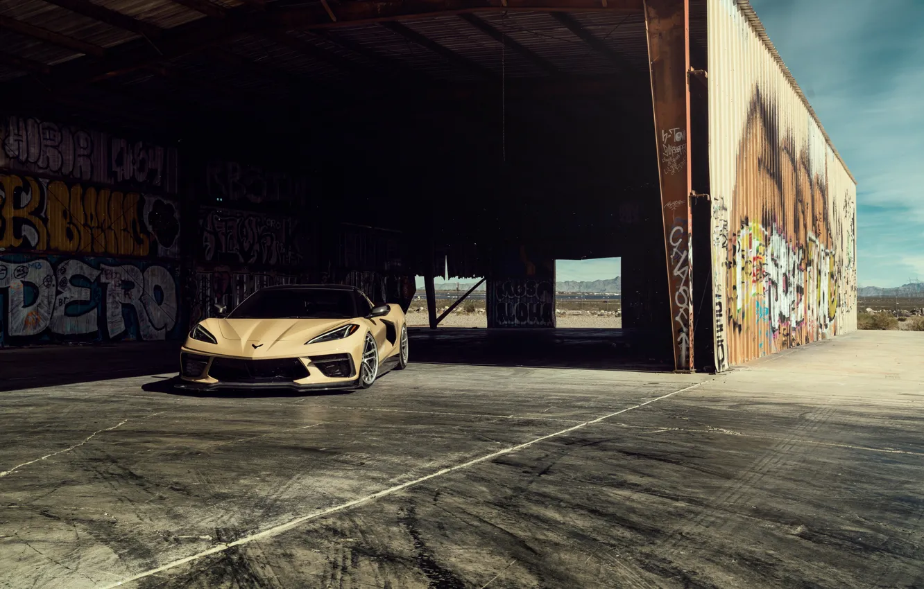 Photo wallpaper Corvette, Beige