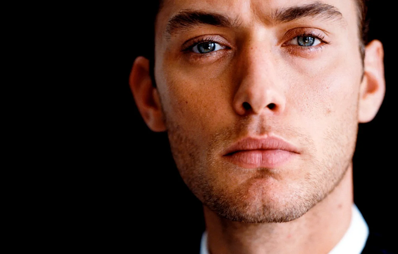 Photo wallpaper eyes, face, male, actor, Jude Law