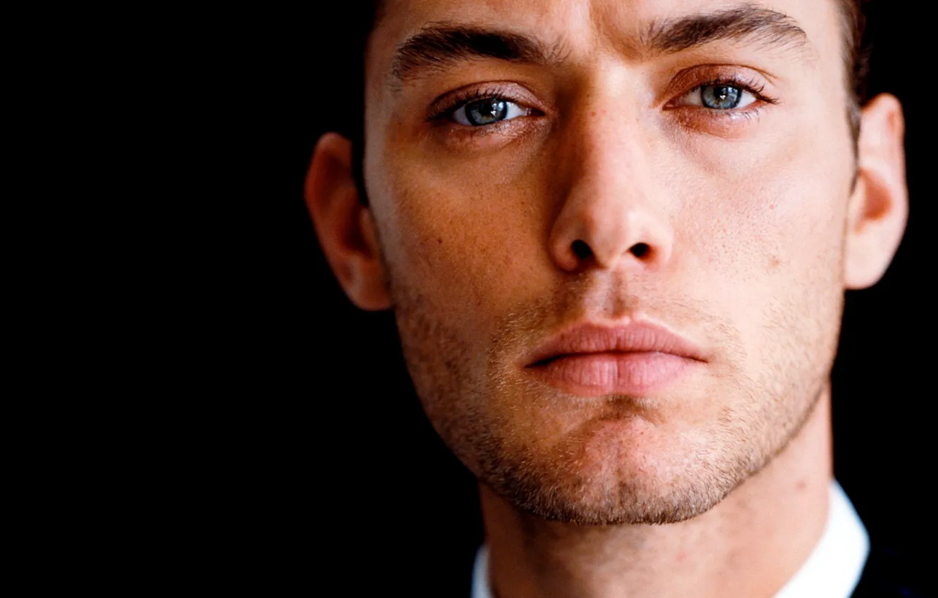 Photo wallpaper eyes, face, actor, male, Jude Law