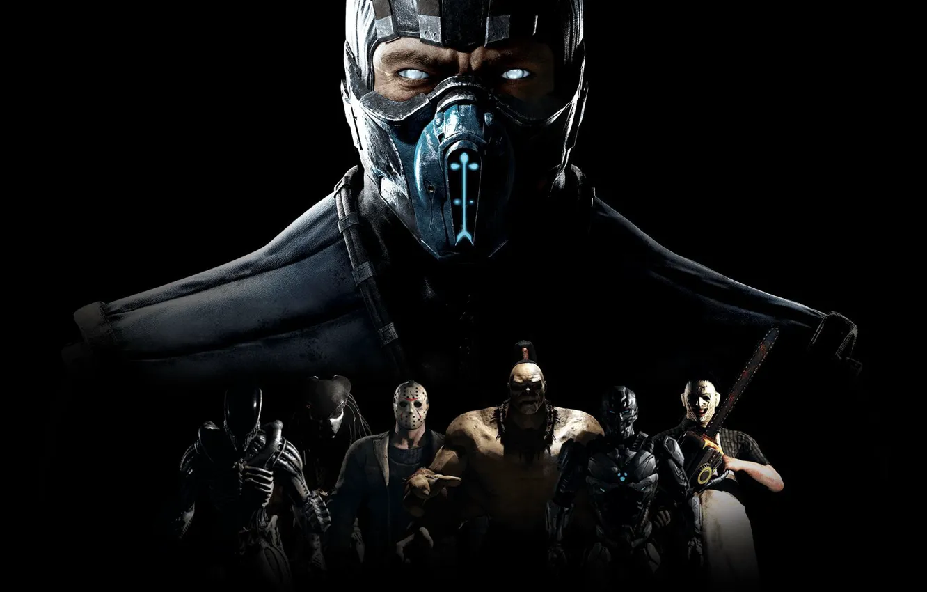 Photo wallpaper Look, Jason, Stranger, Predator, Mask, Jason Voorhees, Mortal Kombat, Sub-Zero