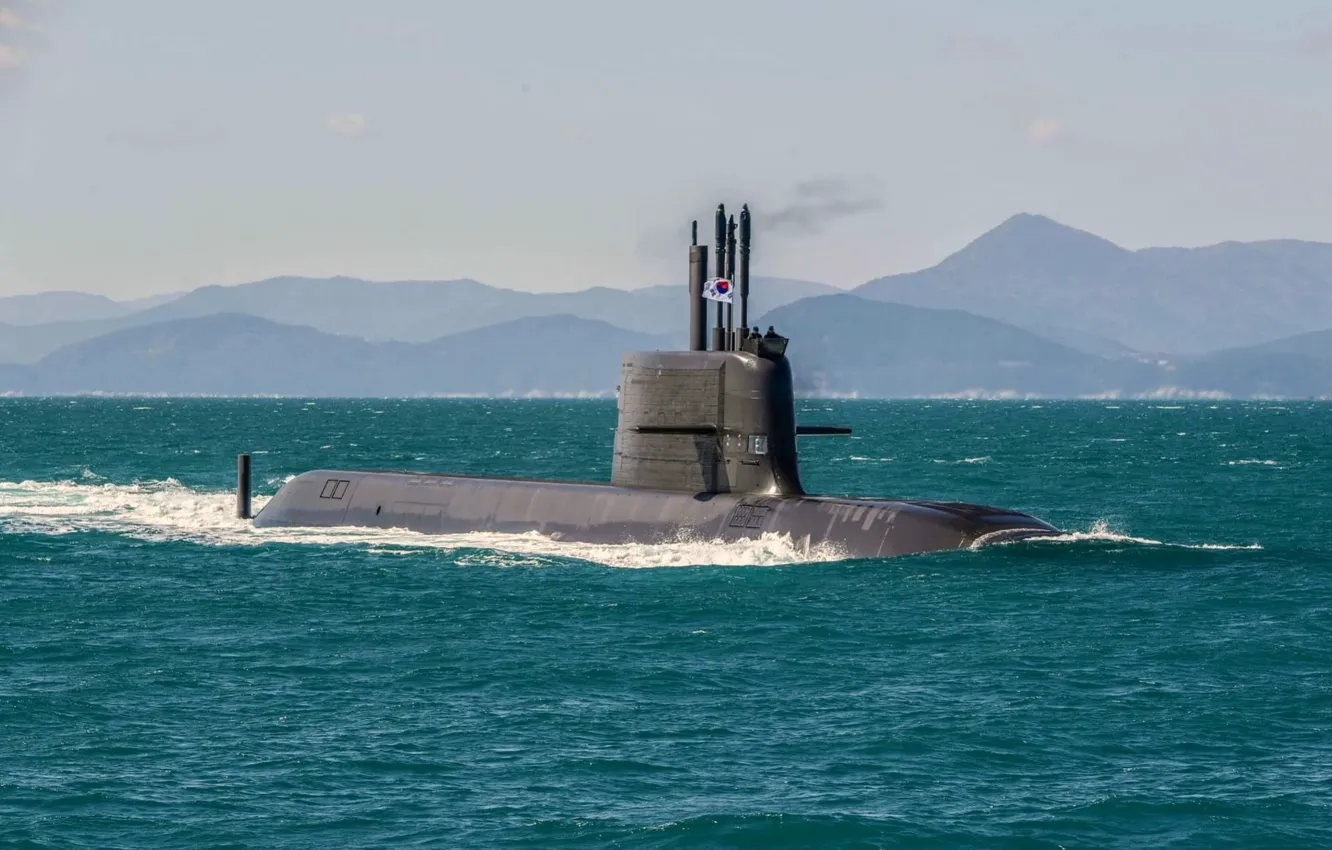 Photo wallpaper submarine, The Republic Of Korea, Ahn-mu, KSS-lll klass