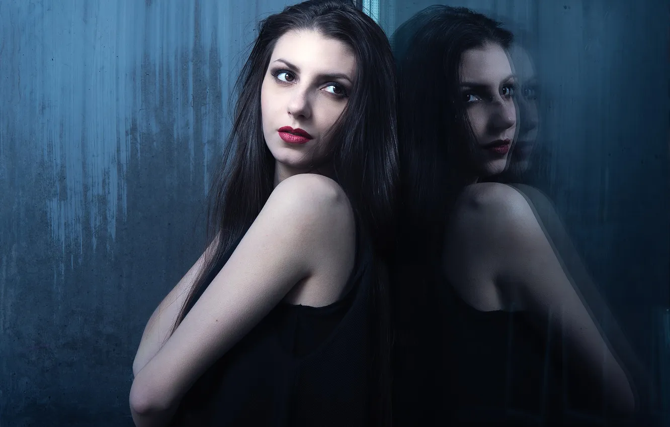 Photo wallpaper pose, model, portrait, makeup, dress, brunette, hairstyle, is