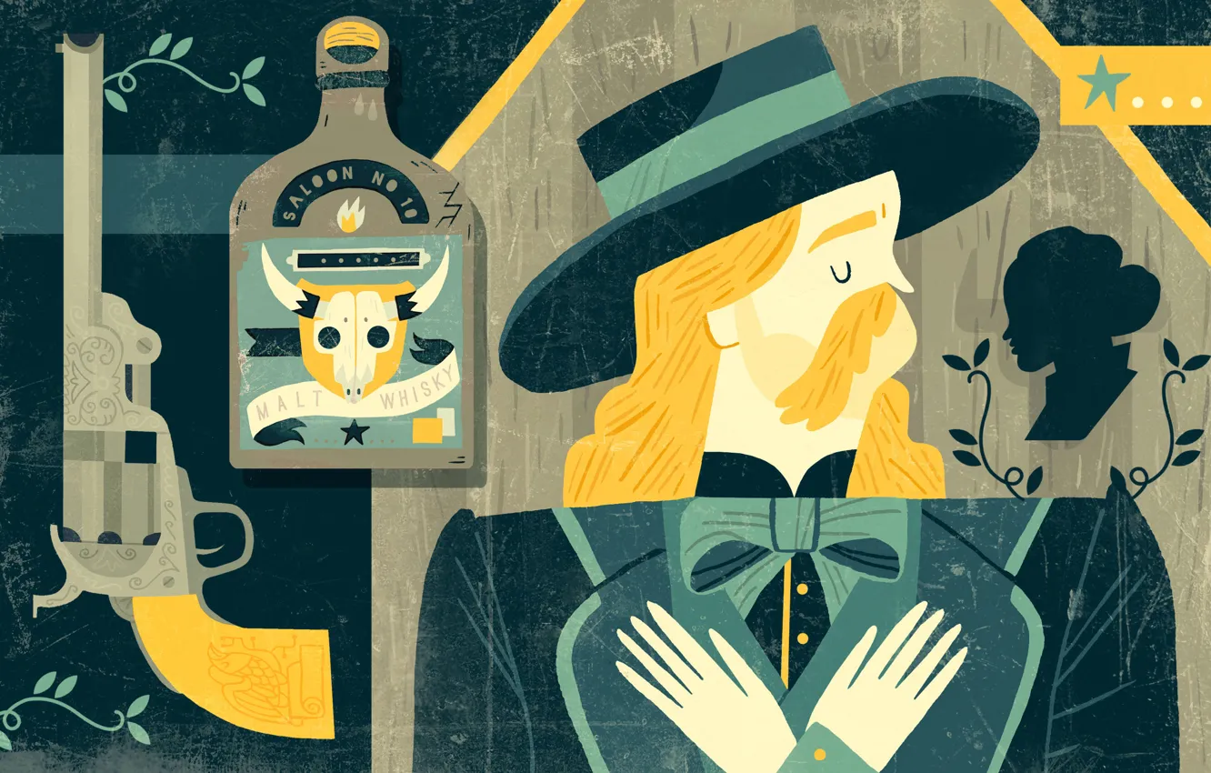 Photo wallpaper bottle, Yo-Ho-Ho, whiskey.