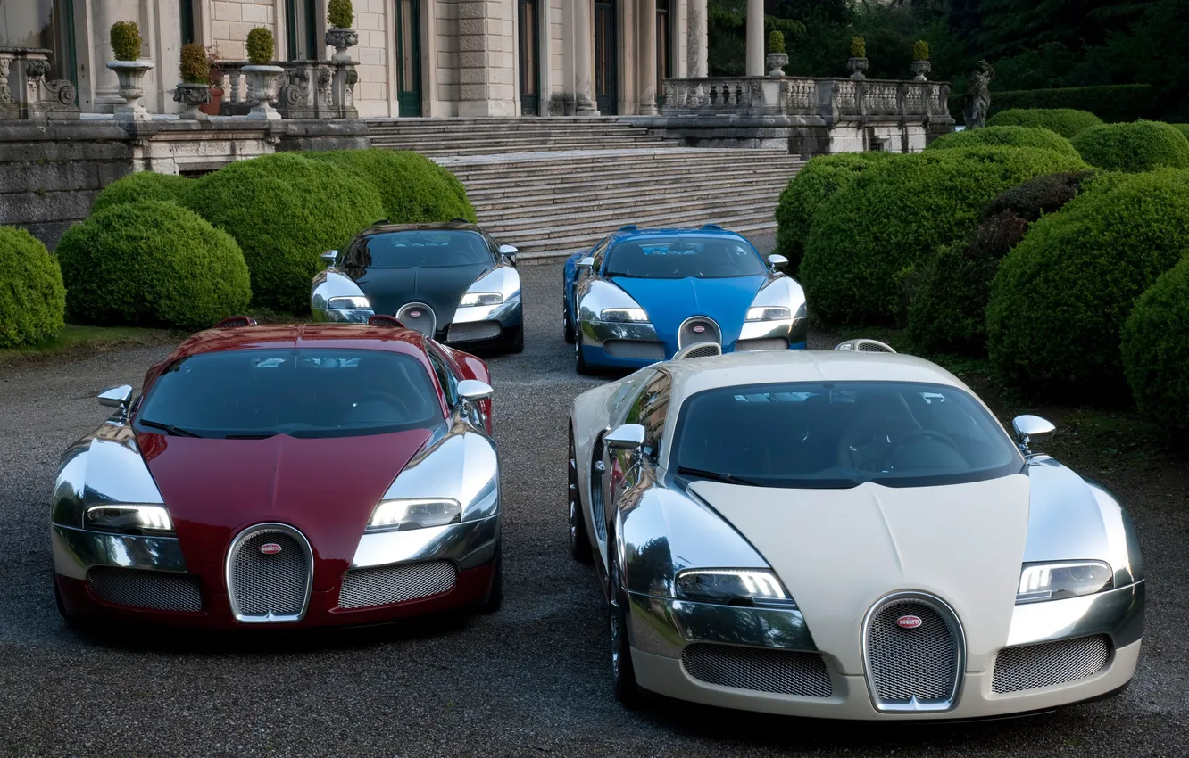 Photo wallpaper supercar, Bugatti Veyron, four, Centenary