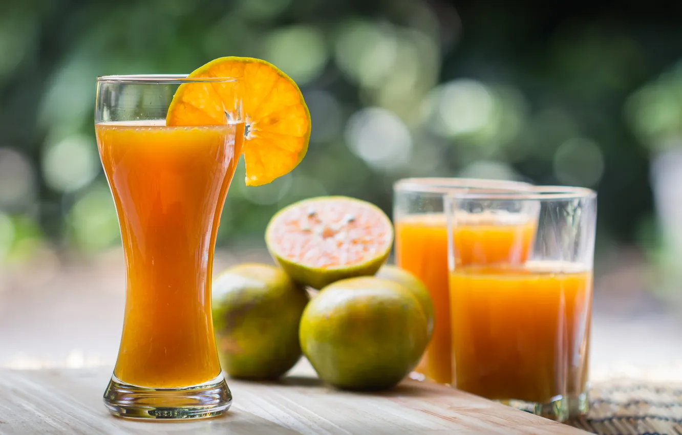 Photo wallpaper juice, citrus, drink, slices