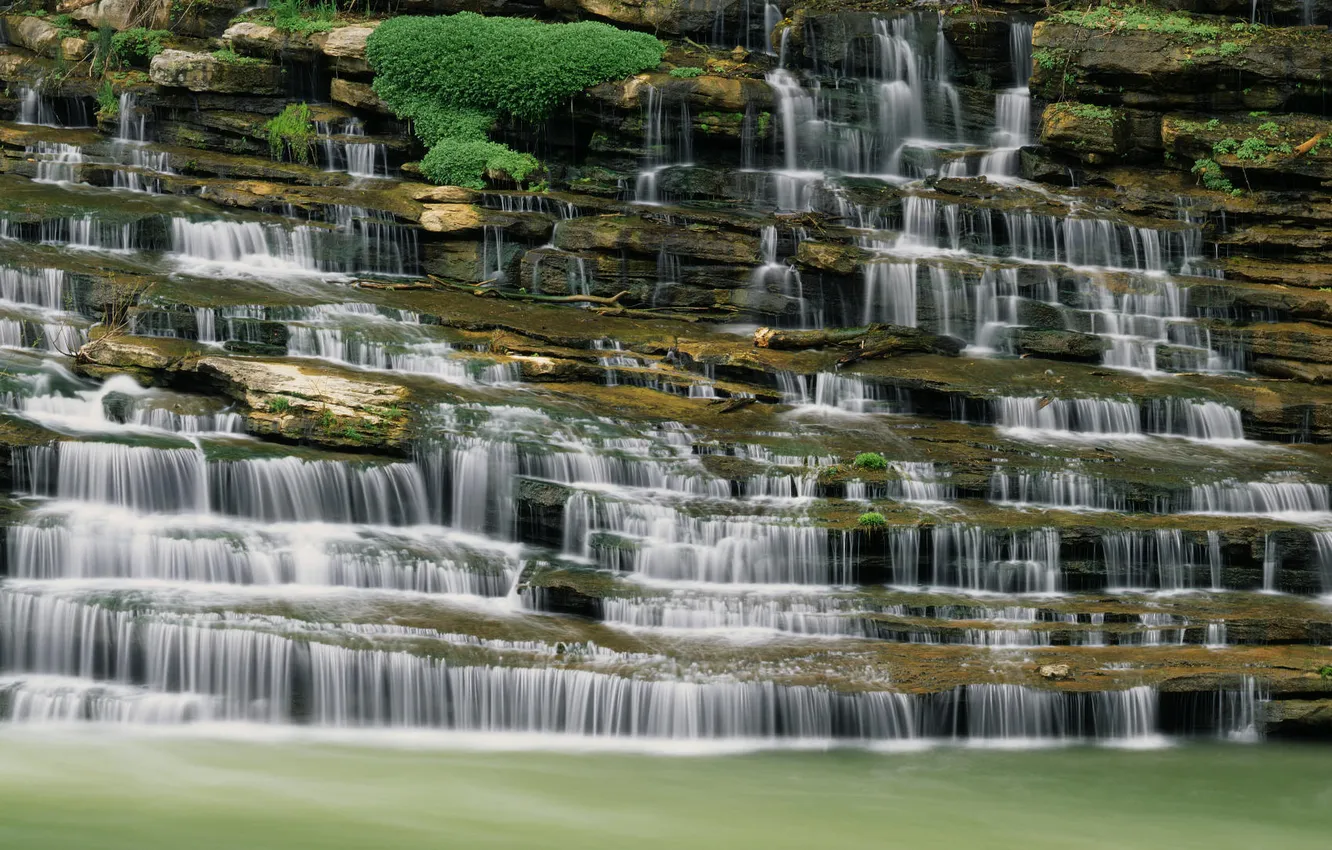 Photo wallpaper water, nature, stones, waterfall, waterfall