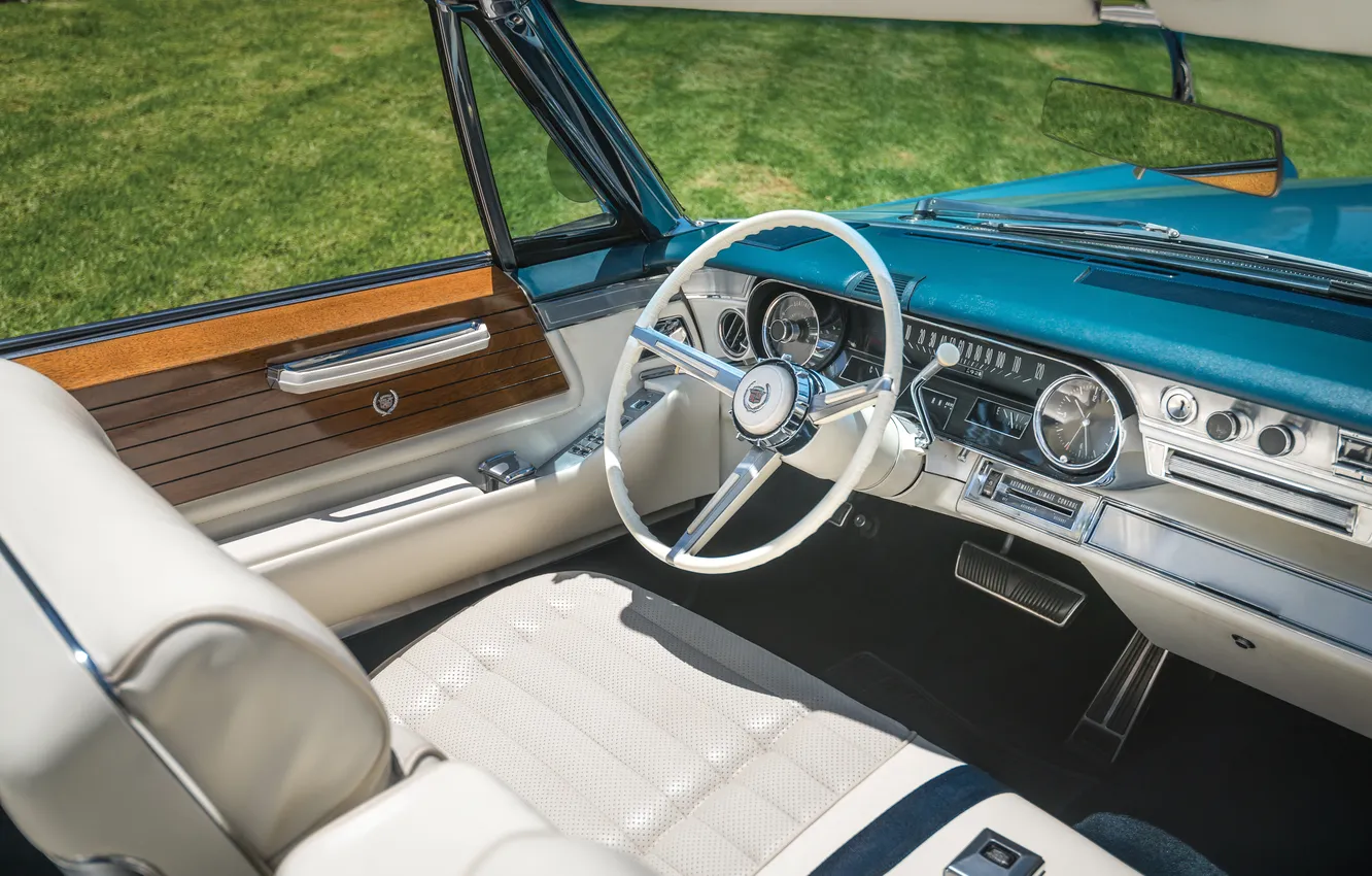 Photo wallpaper Eldorado, Cadillac, 1966, retro cars, Convertible, Fleetwood, Retro Cars, car interior