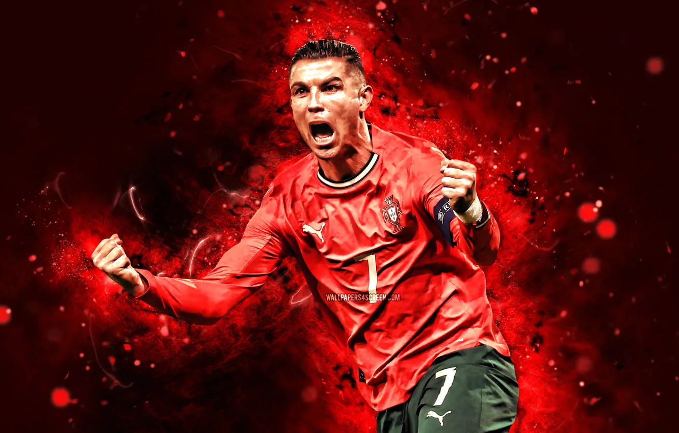 Photo wallpaper Cristiano Ronaldo, CR7, Soccer, Ronaldo, Portugal National Football Team