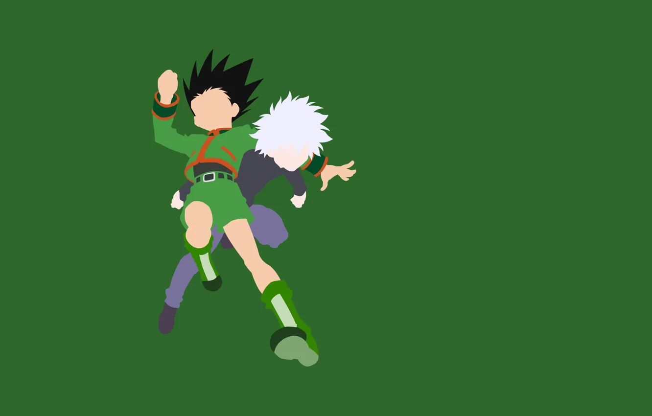 Photo wallpaper green, game, anime, assassin, asian, manga, japanese, Hunters
