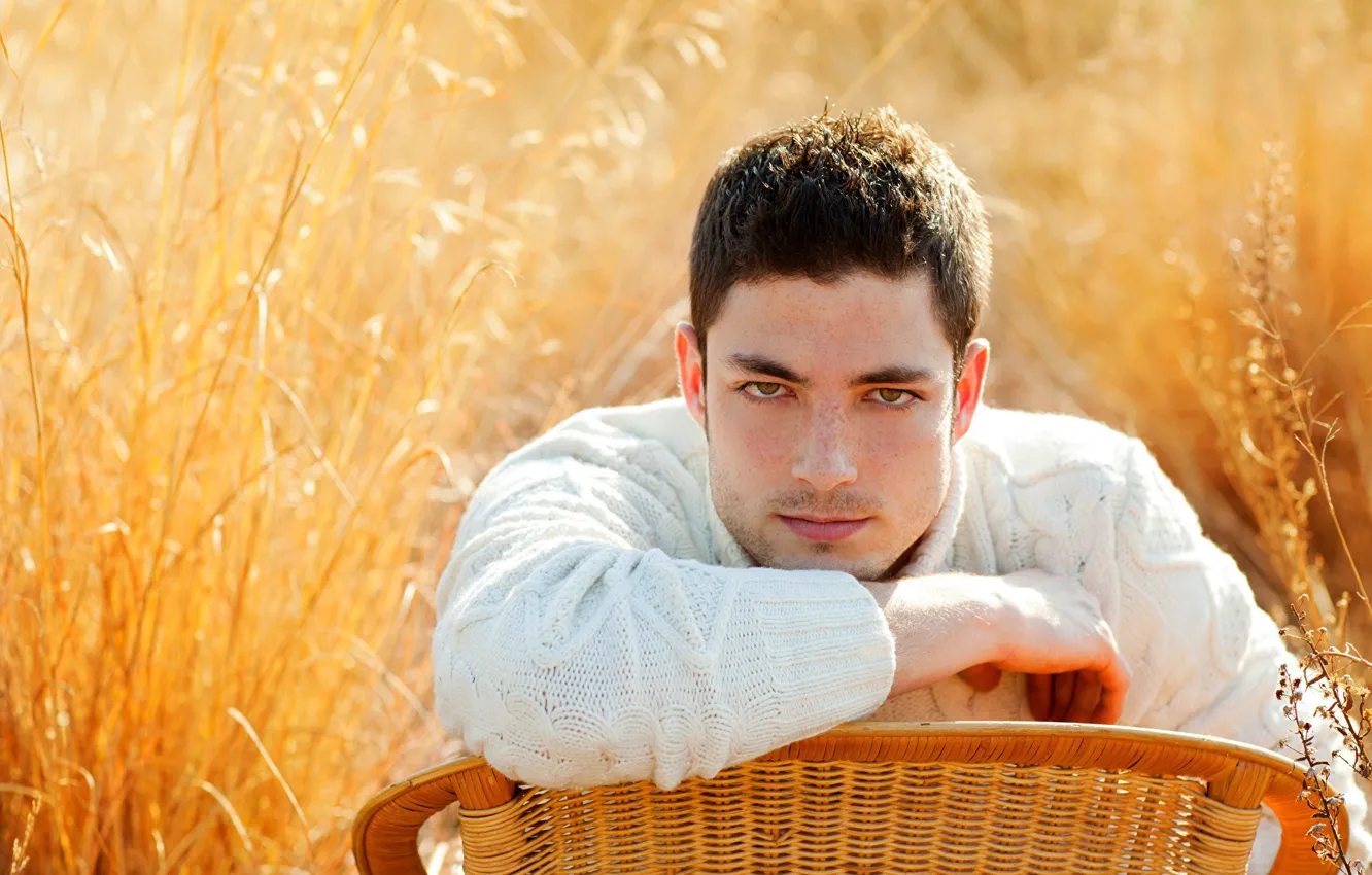Photo wallpaper look, freckles, guy