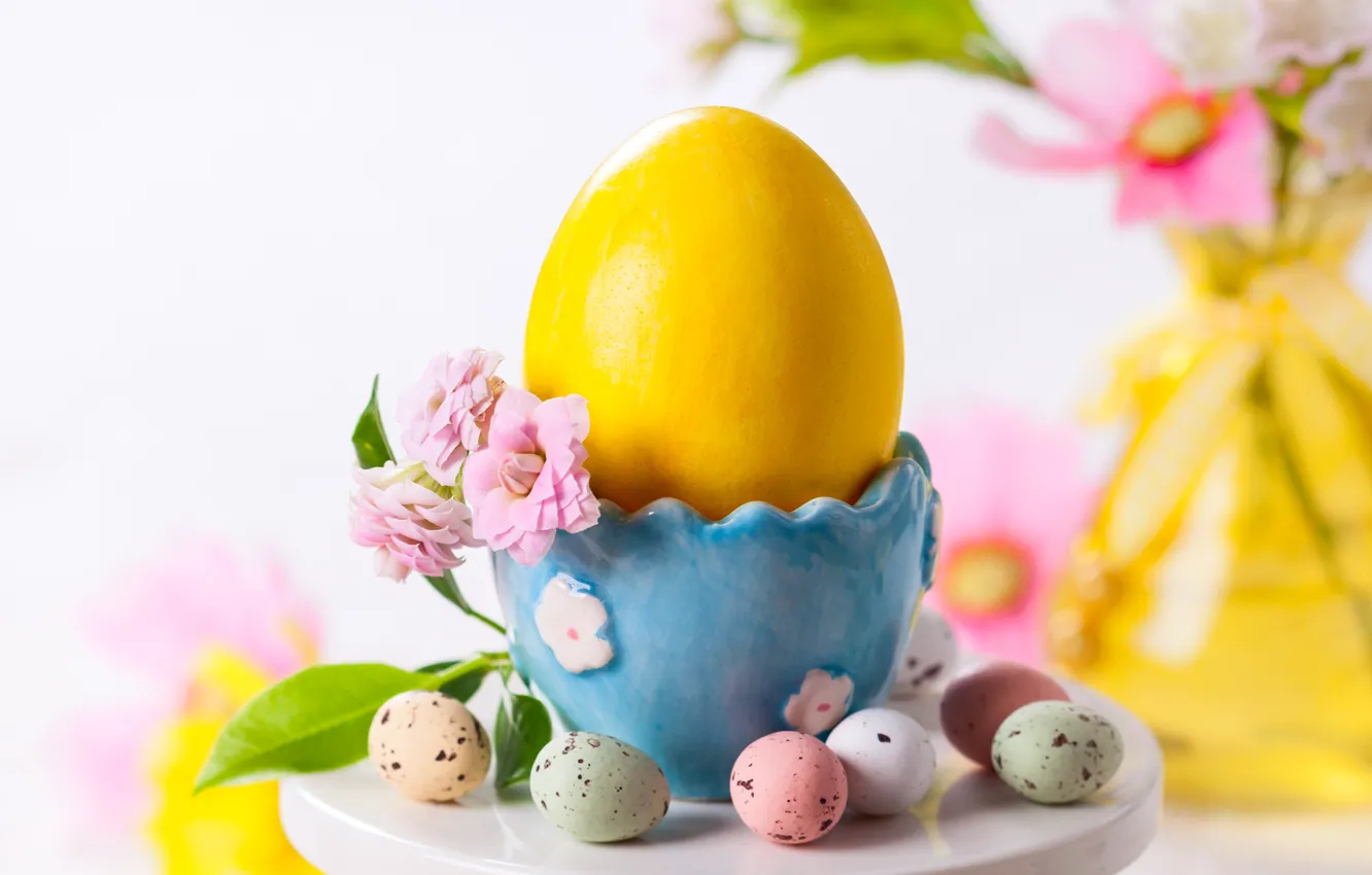 Photo wallpaper flower, holiday, eggs, spring, Easter, Easter, egg