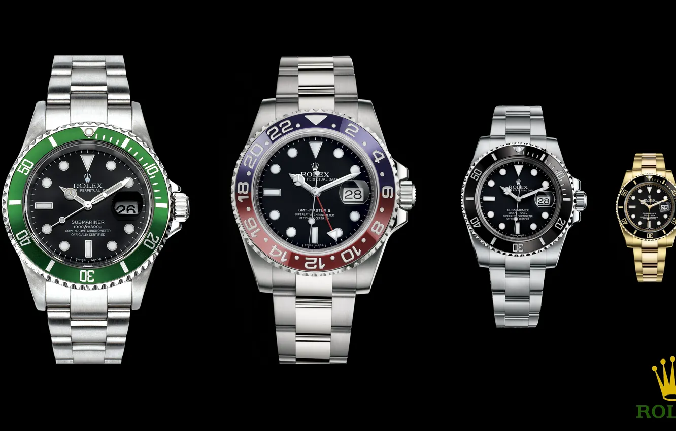 Photo wallpaper watch, clock, Rolex, GMT, submariner