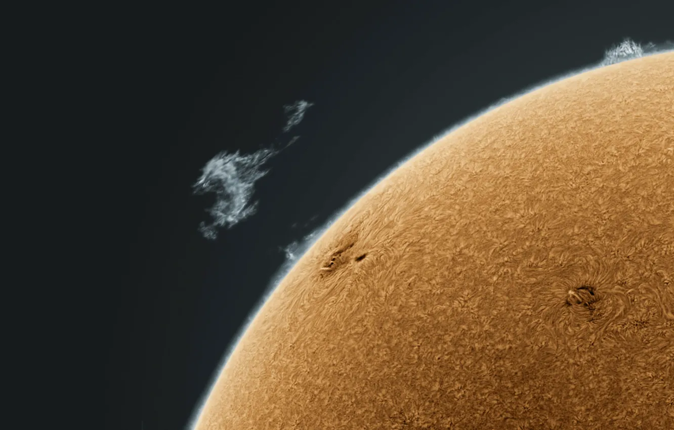 Photo wallpaper the sun, stars, sun, prominence