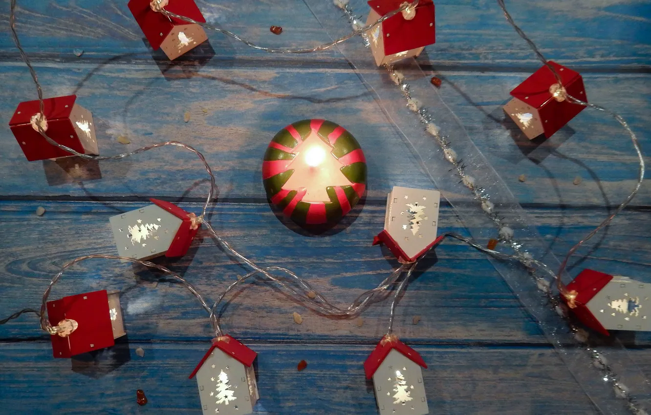 Photo wallpaper flame, holiday, widescreen, new year, candles, house, widescreen, background