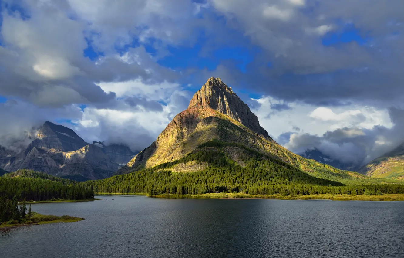 Photo wallpaper landscape, nature, glacier national park
