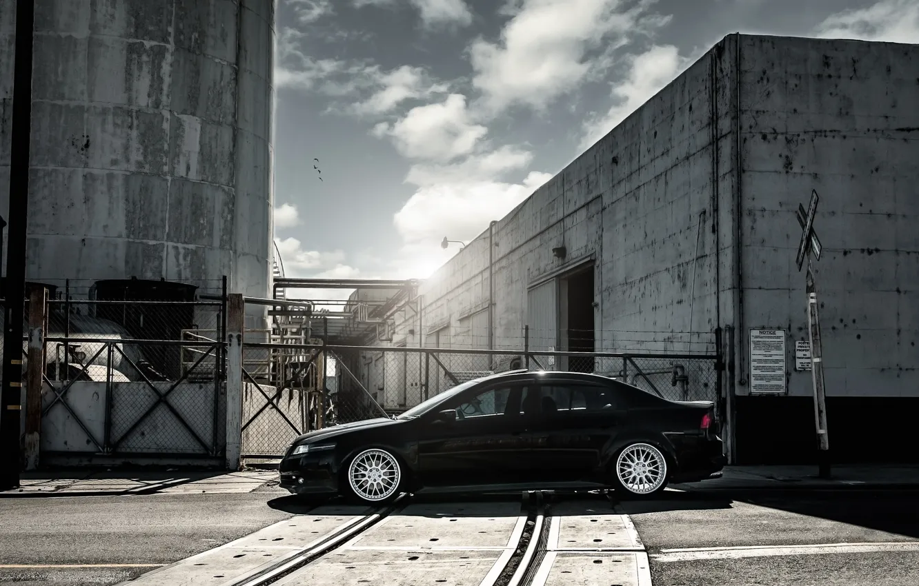 Photo wallpaper black, honda, Honda, accord, chord, acura, stance, Acura