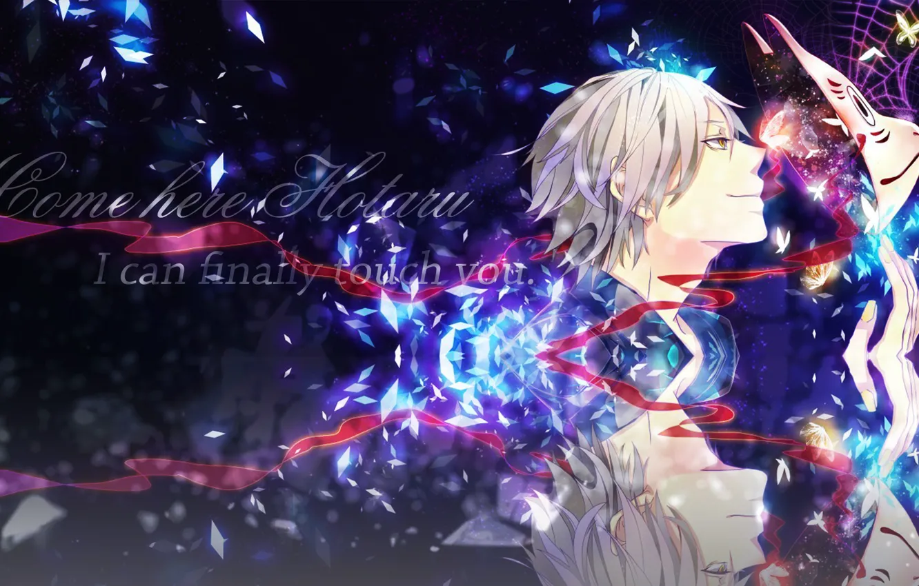 Photo wallpaper reflection, anime, art, guy, Hotarubi no Mori e