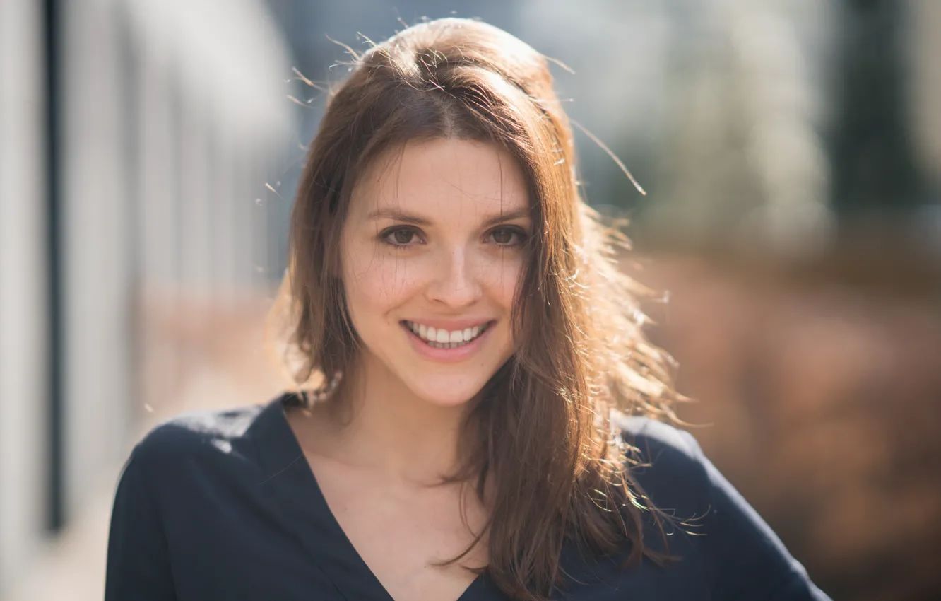 Photo wallpaper face, smile, model, Marlene