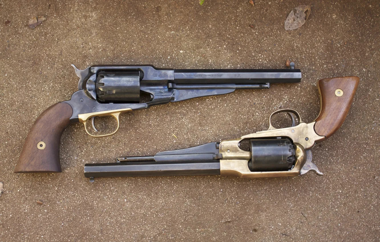 Photo wallpaper weapons, revolvers, модель1858, Remington