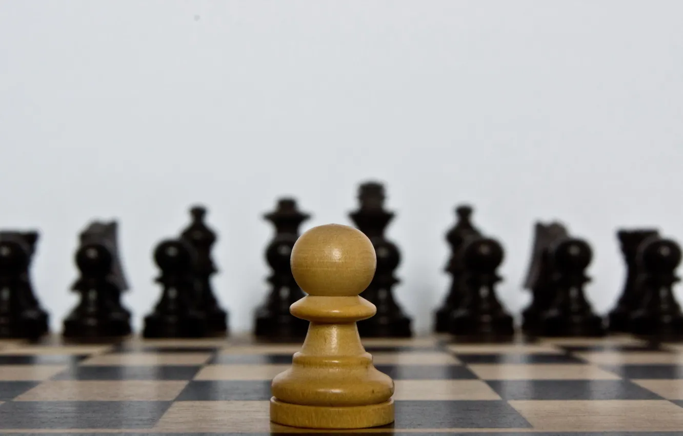 Photo wallpaper macro, chess, pawn