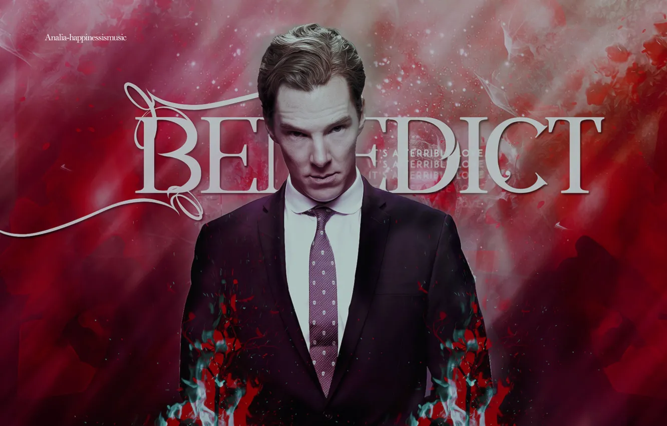 Photo wallpaper look, tie, shirt, jacket, red background, Benedict Cumberbatch, Benedict Cumberbatch, British actor