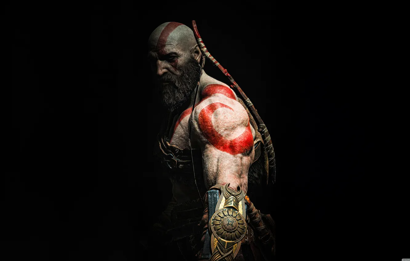 Photo wallpaper Kratos, God of War, Spartan warrior