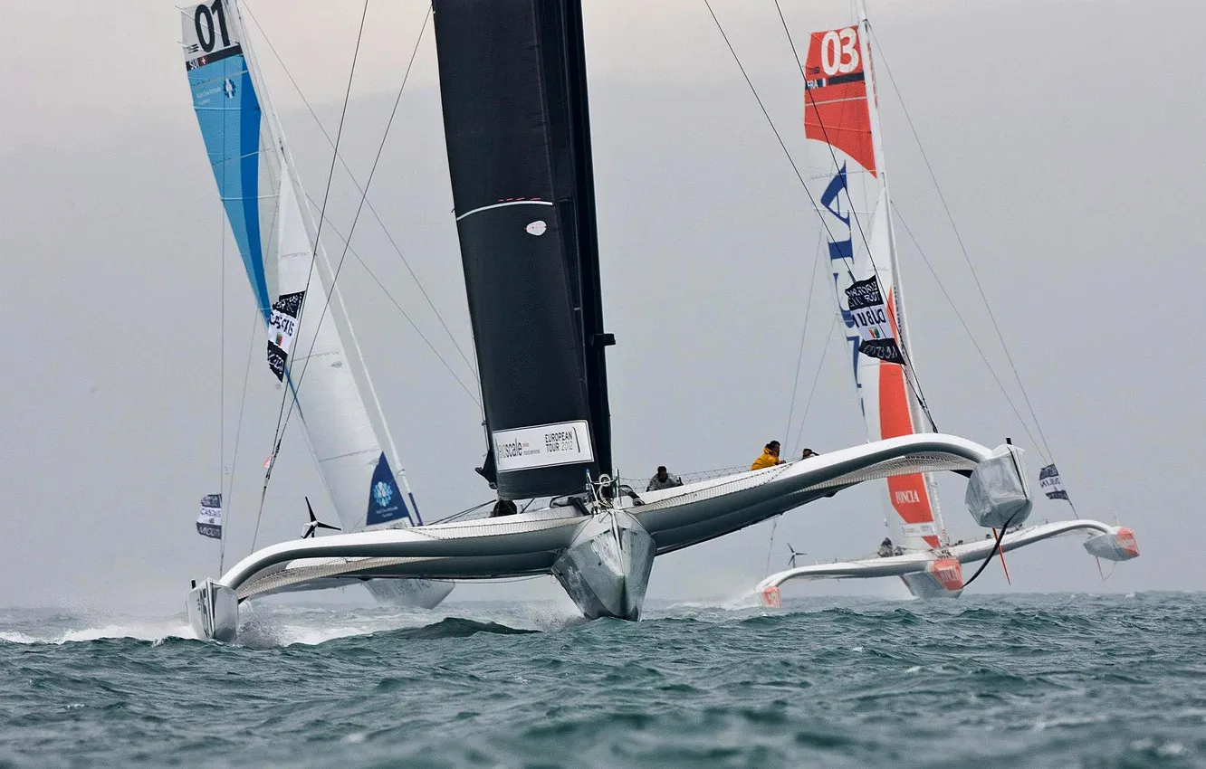 Photo wallpaper speed, boats, races