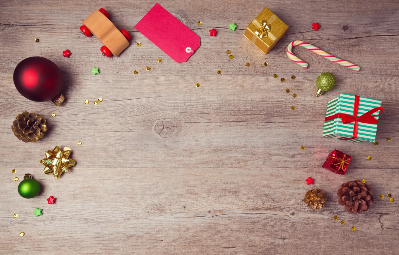 Photo wallpaper decoration, balls, new year, Christmas, Christmas, balls, decoration, Merry