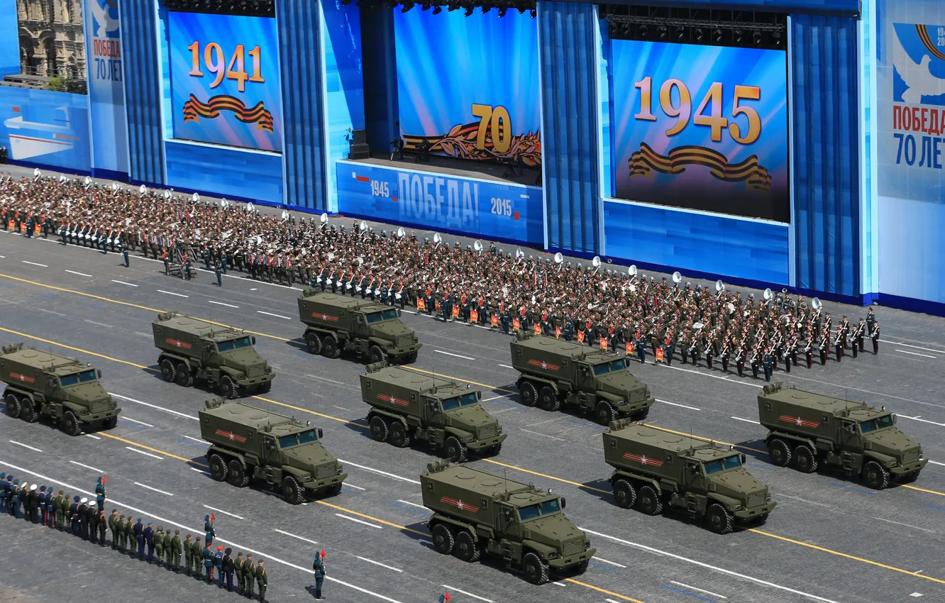 Photo wallpaper the city, holiday, victory day, Moscow, parade, red square, armor