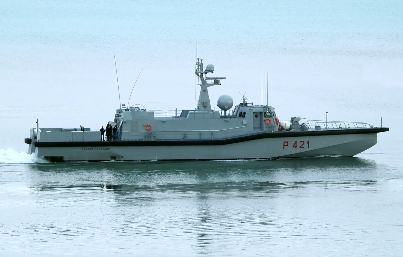 Photo wallpaper Italy, anti-sabotage boat, Tullio Tedeschi
