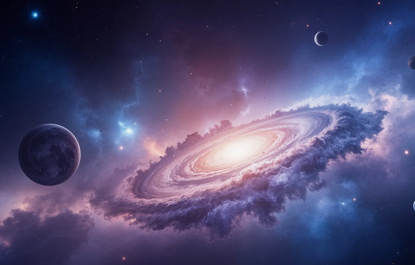 Photo wallpaper space, stars, planets, galaxies, universes