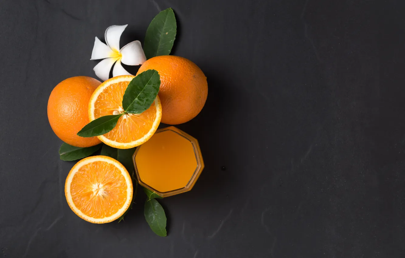 Photo wallpaper orange, juice, plumeria, Citrus