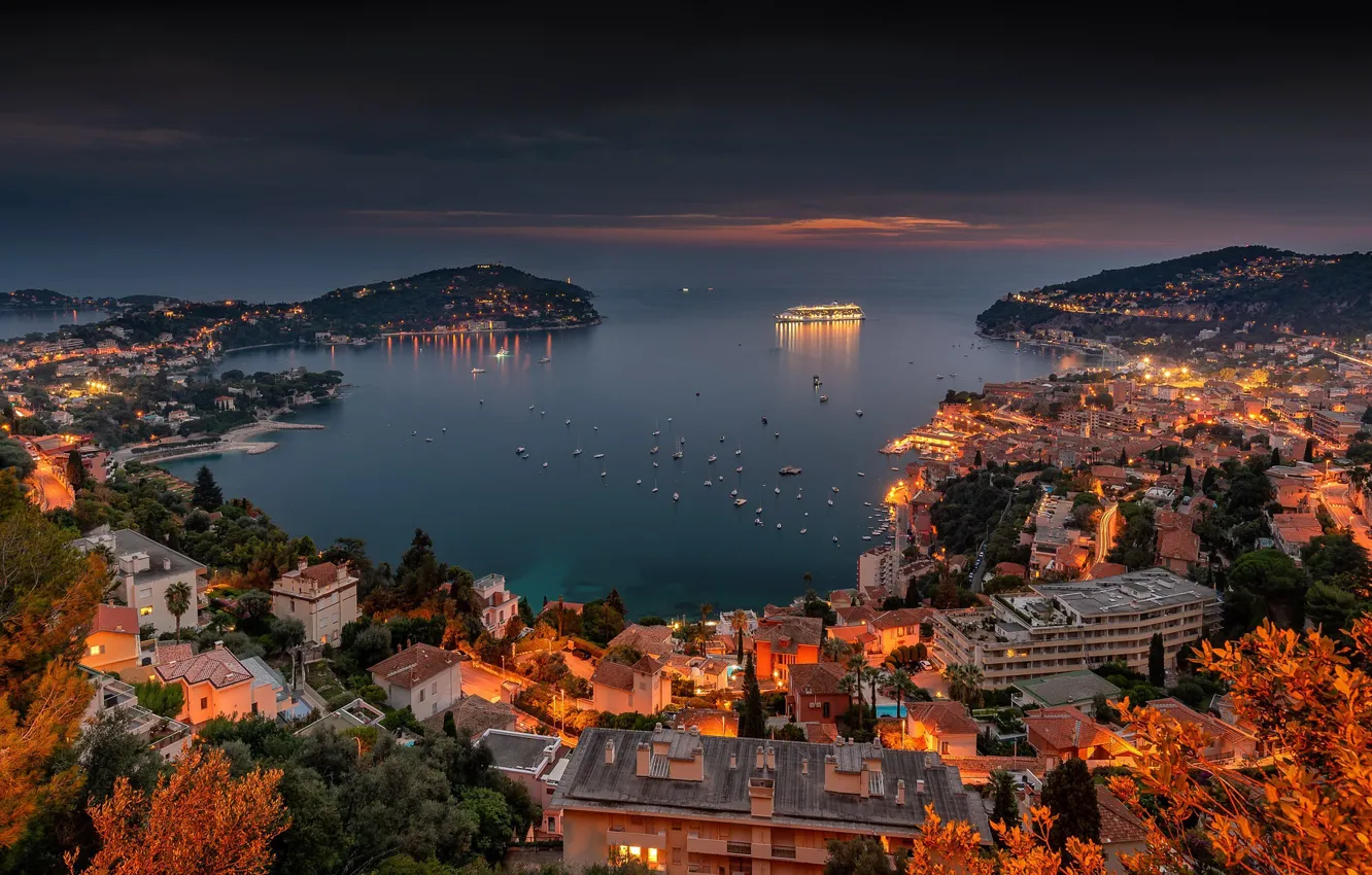 Photo wallpaper Villefranche-sur-Mer, Provence-Alpes-Côte d'azur, Arrondissement de Nice