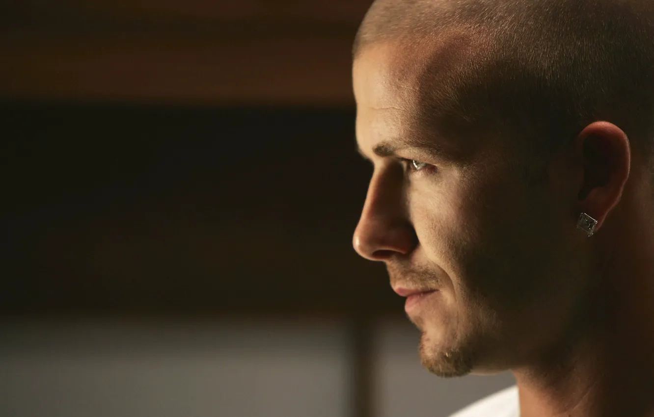 Photo wallpaper face, profile, male, player, David Beckham