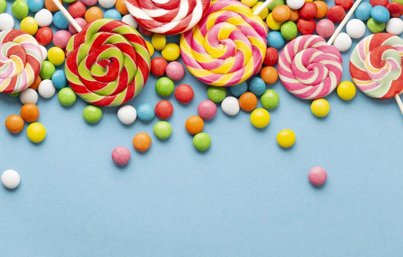 Photo wallpaper background, candy, sweets, lollipops, dragge