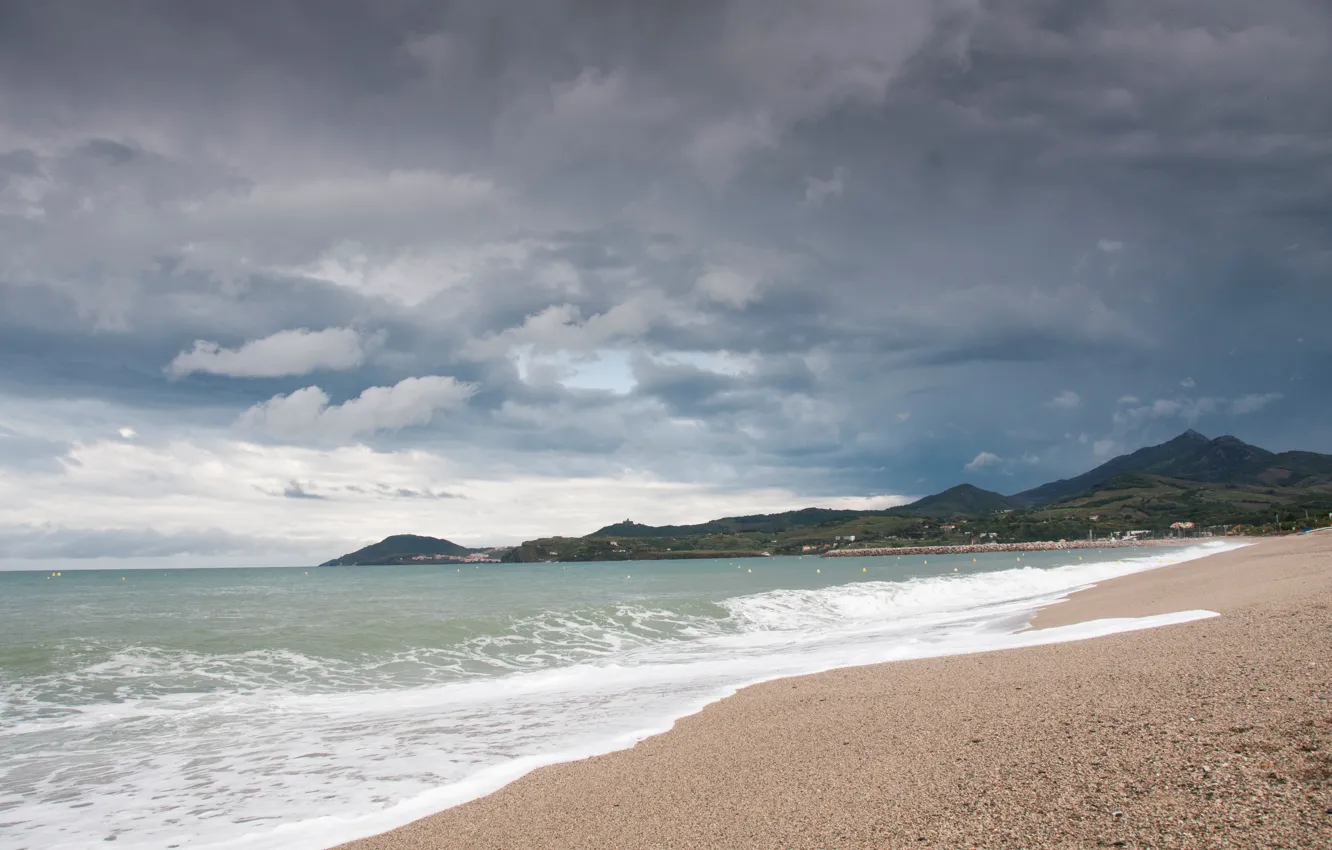 Photo wallpaper sand, sea, wave, beach, summer, summer, beach, sea