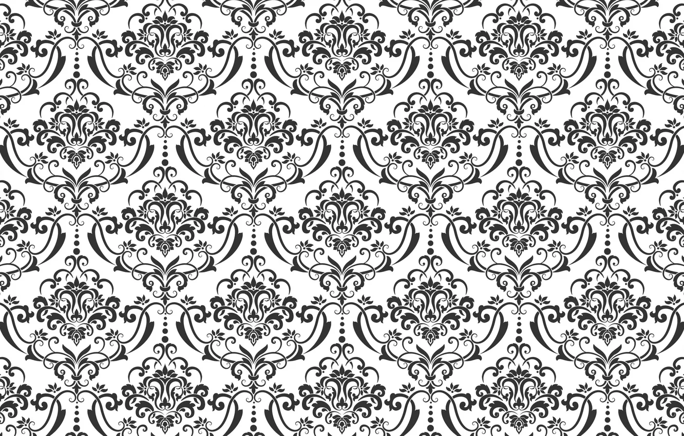 Photo wallpaper pattern, white background, monogram
