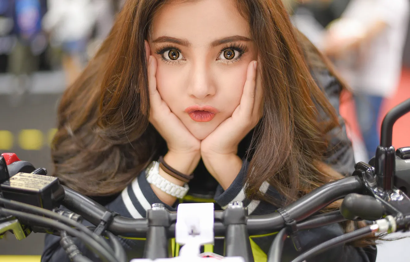 Photo wallpaper girl, face, cutie