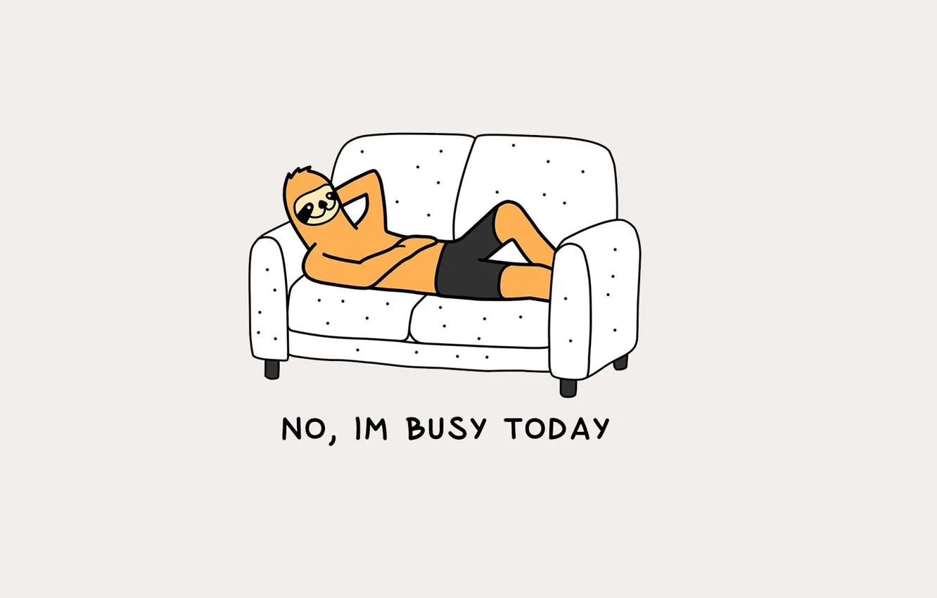 Photo wallpaper sofa, mood, humor, sloth, laziness