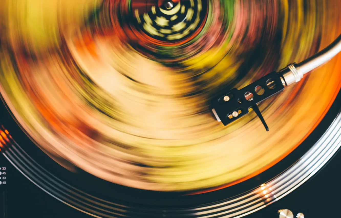Photo wallpaper Music, vintage, retro, vinyl, lp player, lp