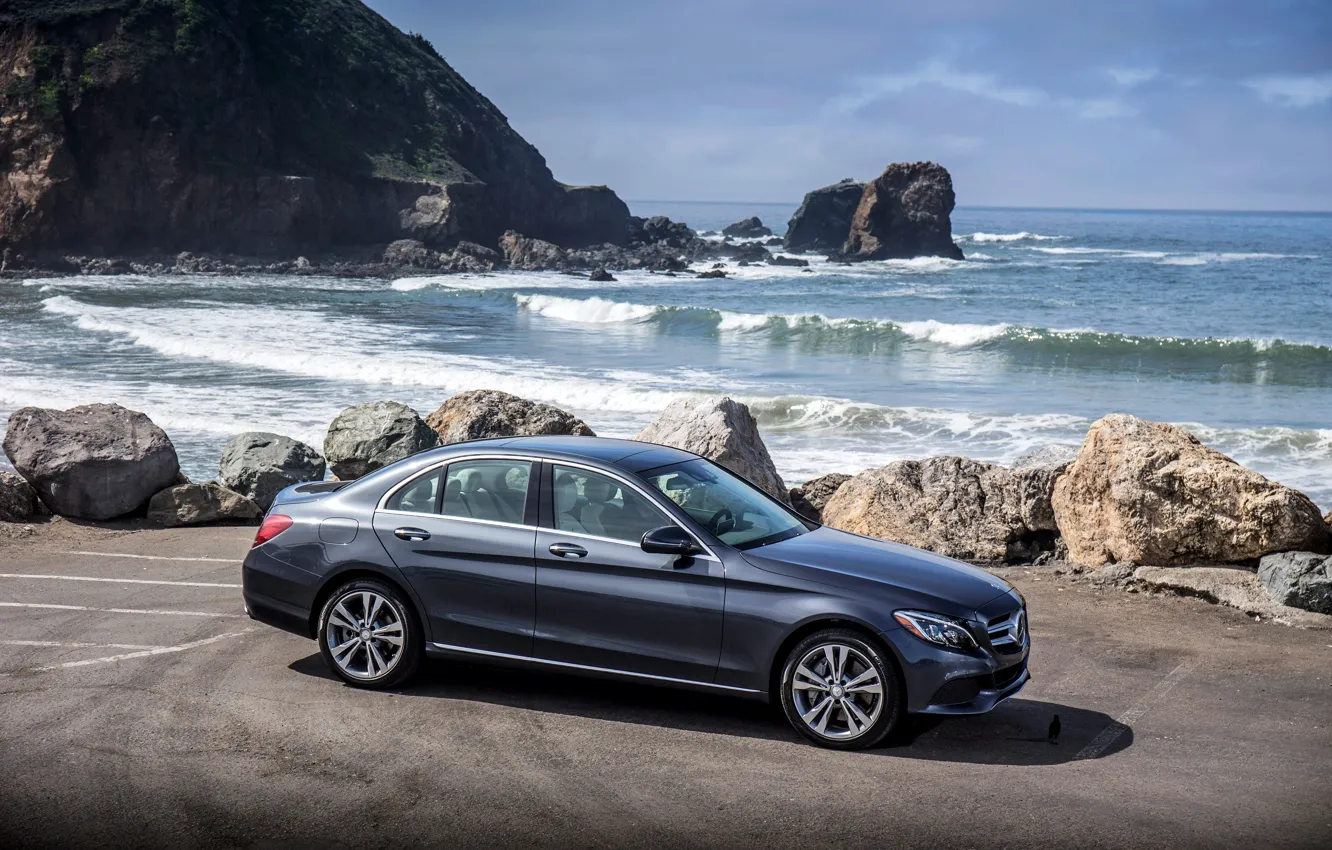 Photo wallpaper Mercedes-Benz, Mercedes, US-spec, 2015, W205, C 350