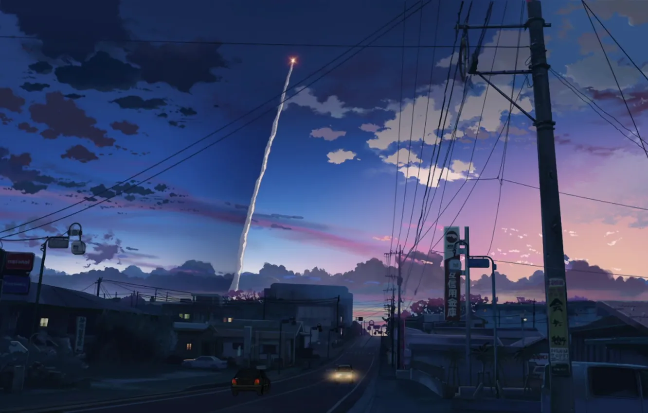 Photo wallpaper Scenery, Screenshot, Makoto Shinkai, 5 Centimeters Per Second