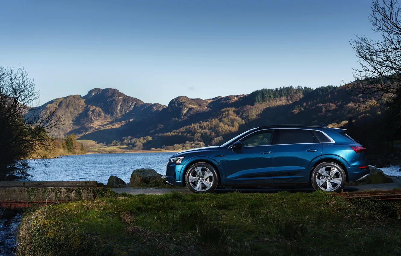 Photo wallpaper Audi, E-Tron, the pond, 2019, UK version