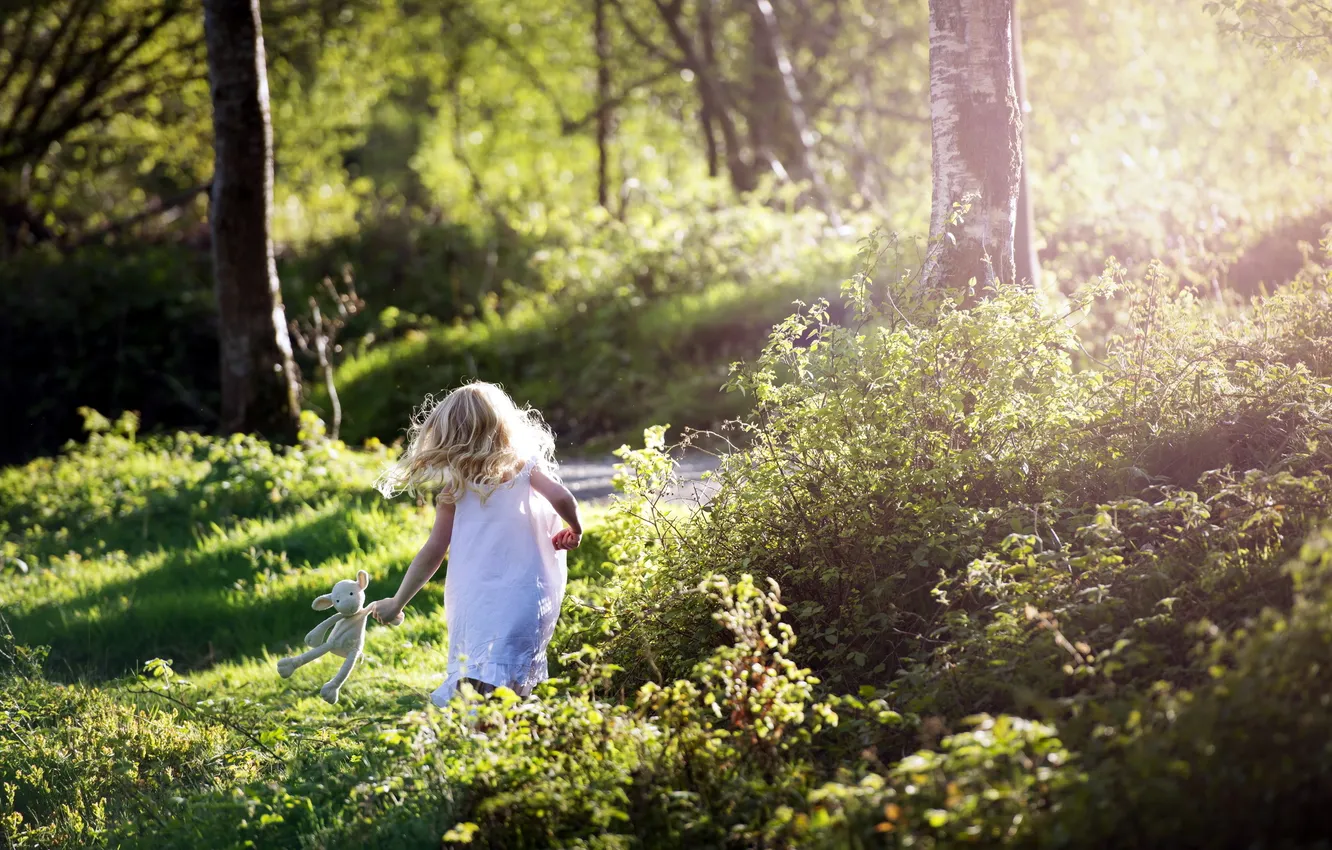 Photo wallpaper mood, toy, girl