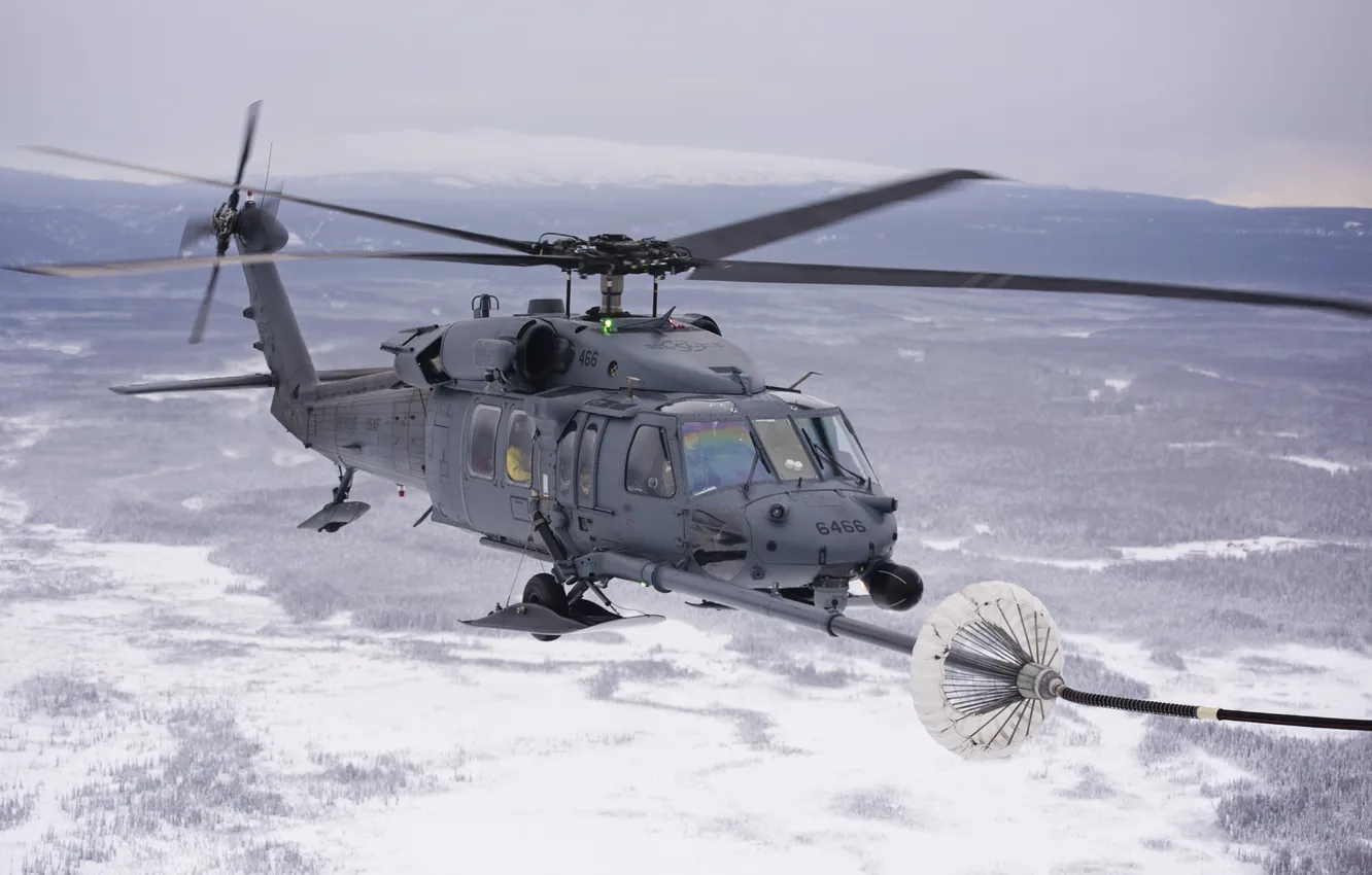 Photo wallpaper helicopter, refueling, HH-60G, Pave Hawk