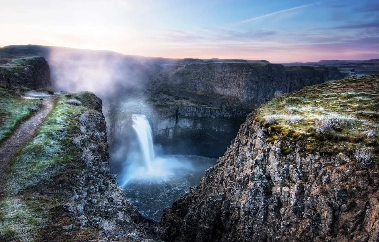 Photo wallpaper landscape, waterfall, United States, Washington, Joso