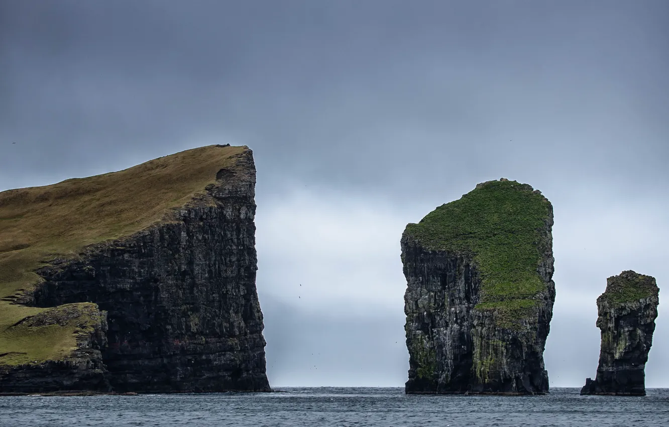 Photo wallpaper landscape, Faroe Islands, Faroe Islands