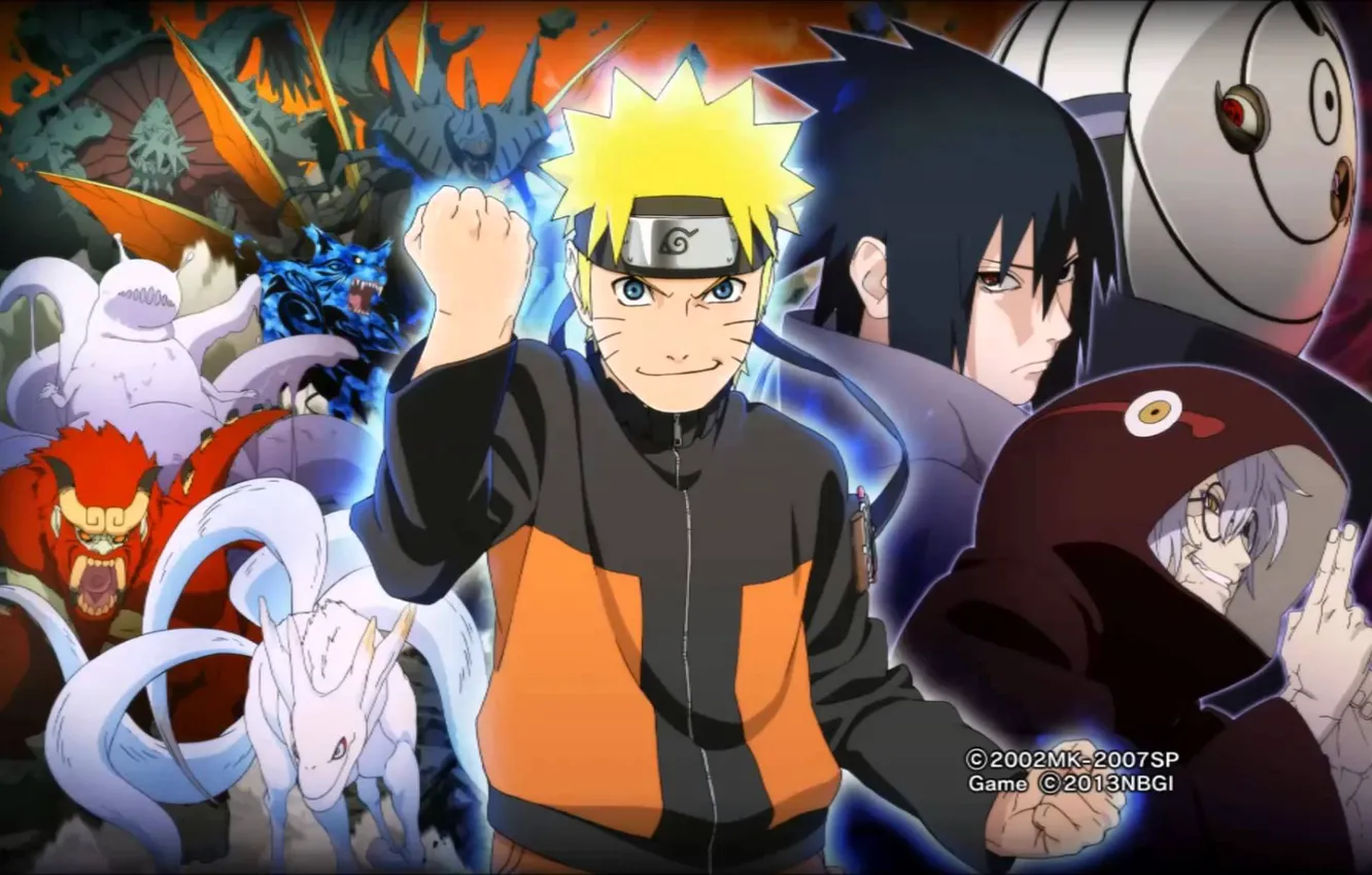 Photo wallpaper Battle, Sasuke, Naruto, Biju